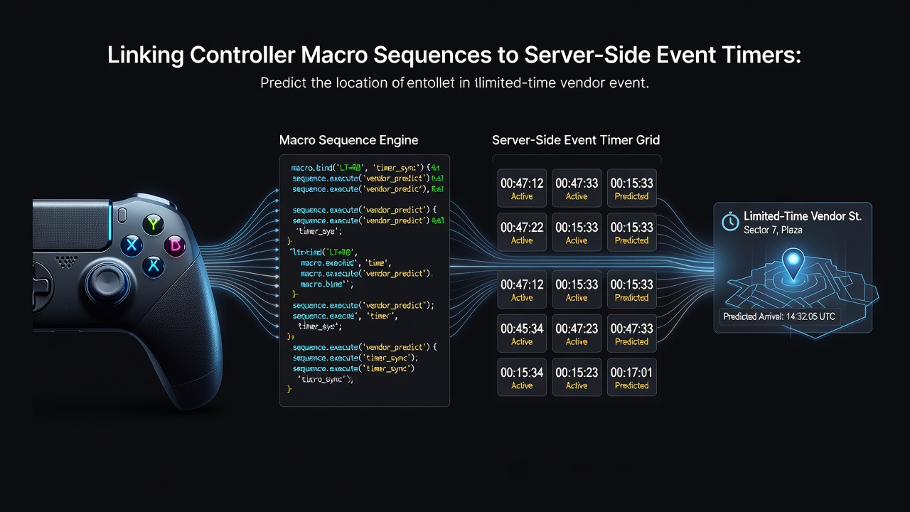 Detailed view of macro timing adjustments overlaid on server event logs