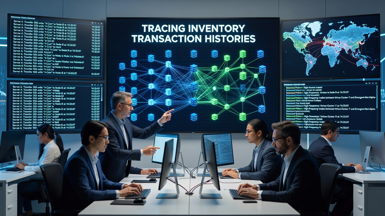 Network graph visualization highlighting connected player accounts and item flow paths in a virtual economy